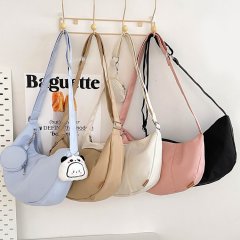 Japanese ins simple versatile crossbody bag for women large capacity student class bag commuter backpack casual dumpling bag