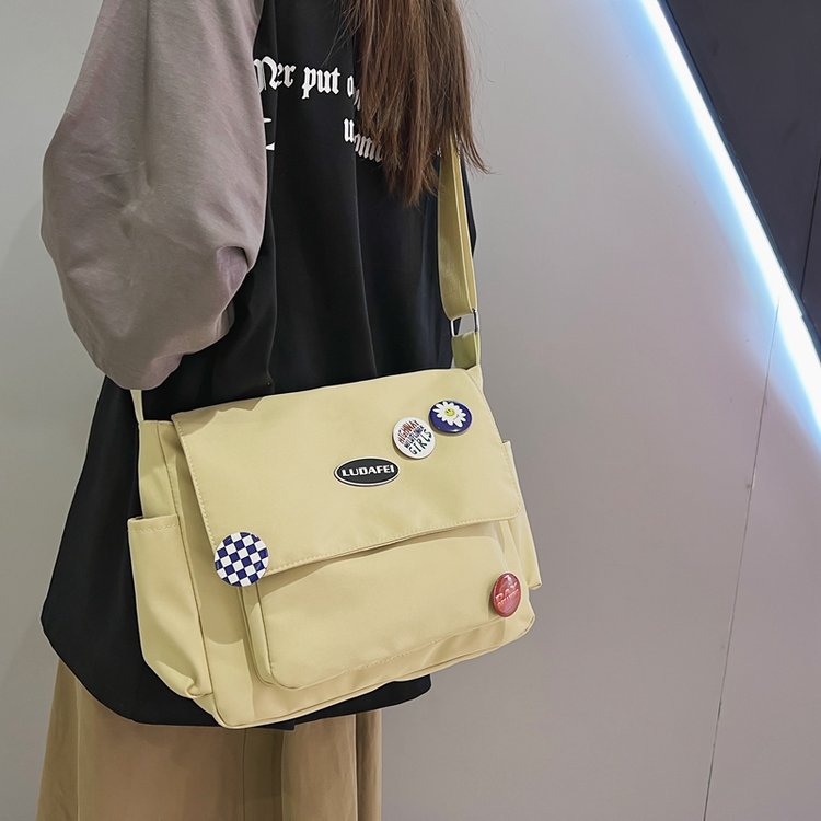 New trendy Japanese backpack, simple and versatile crossbody bag for men and women, Korean student large capacity shoulder messenger bag