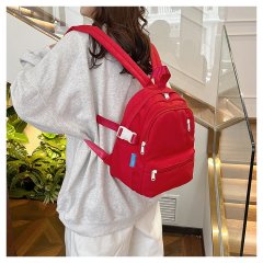 Red small backpack lightweight mini travel small school bag Japanese ins college student casual small backpack for women