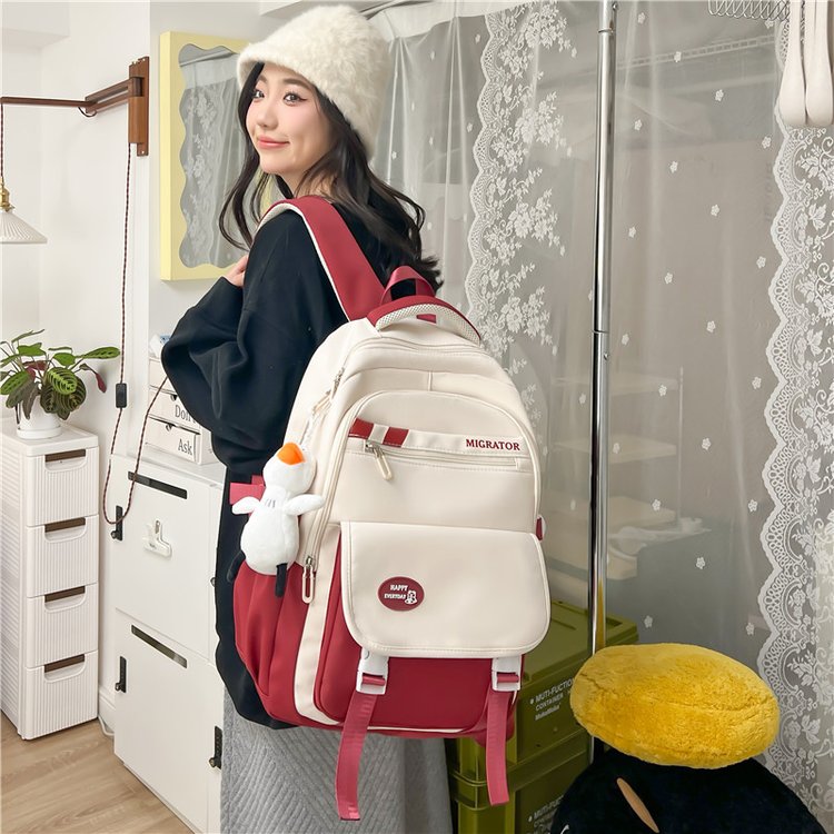 2024 New Large Capacity Primary School Girls School Bag Junior High School Student Backpack Trendy College Style Girls Cross-Border Backpack
