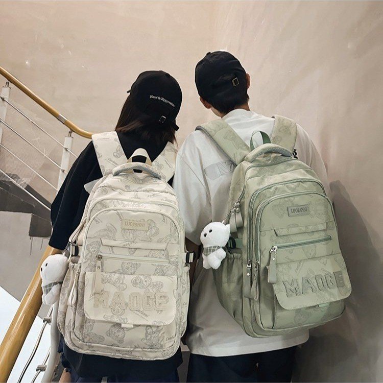 High-looking small and fresh backpack for girls, lightweight and large-capacity schoolbag for middle and high school students, trendy and cool casual backpack