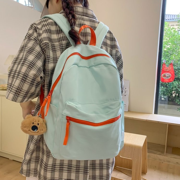 Good-looking school bag for female junior high school students, cute and versatile, high school student backpack, simple female college student travel backpack, trendy