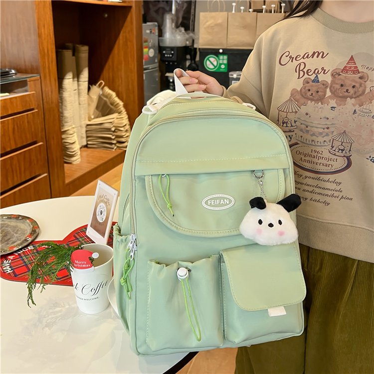 2024 new style backpack for women ins large capacity lightweight short-distance travel backpack high school student school bag computer bag