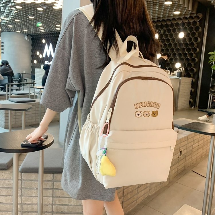Japanese backpack ins large capacity cute school bag female junior high school students high school students college versatile simple backpack