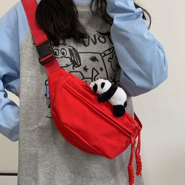 Cute cartoon women's bag 2023 new shoulder bag Korean style fashion trend Harajuku crossbody bag waist bag one piece drop shipping