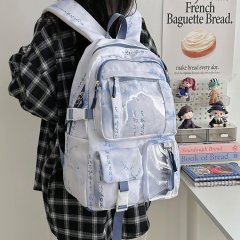 National style schoolbag large capacity pain bag backpack female junior high school girl high school student casual computer backpack high-end