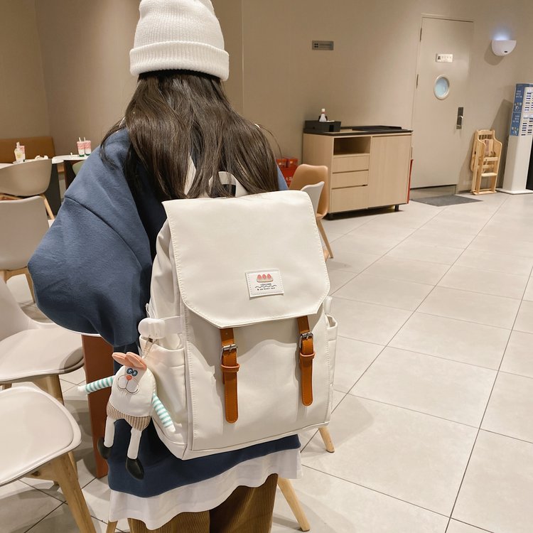 Korean style niche design new simple backpack travel versatile backpack lightweight contrast color large capacity student school bag