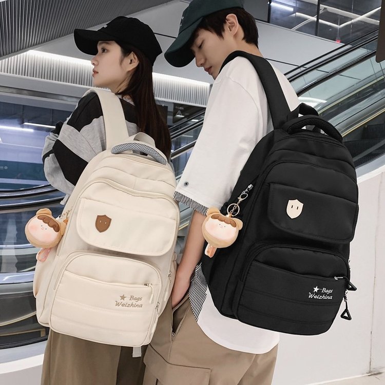 New girly college style large-capacity schoolbag Korean version junior high school student backpack simple college student schoolbag