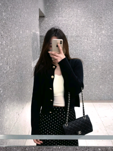 Xiaoxiang style gold button knitted cardigan top jacket for women spring and autumn new style gentle and high-end short knitted sweater