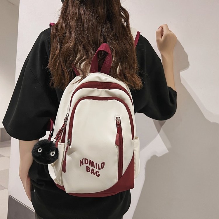 American retro small backpack for women, Japanese ins student casual niche crossbody bag, simple and versatile sports chest bag for women