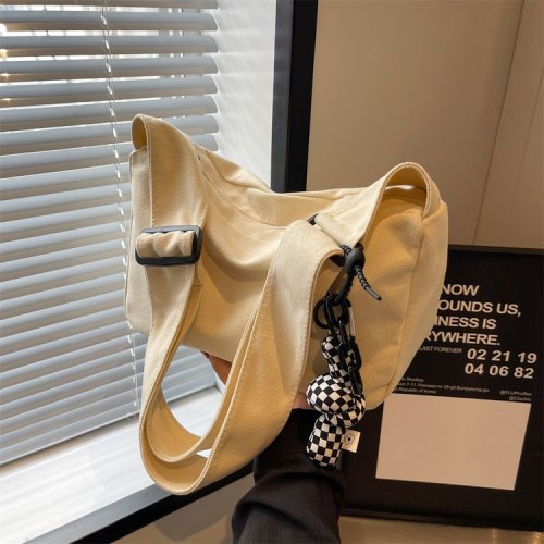 Korean style ins style simple versatile solid color shoulder bag female Japanese style Harajuku unisex retro street style student crossbody bag