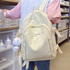 Japanese nylon school bag waterproof ins junior high school student backpack high school student backpack high-end female casual bag