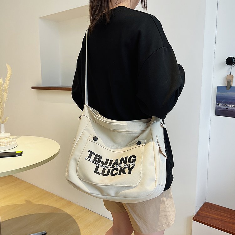 Japanese Harajuku ins versatile workwear crossbody bag for women and men Korean version student large capacity shoulder messenger bag