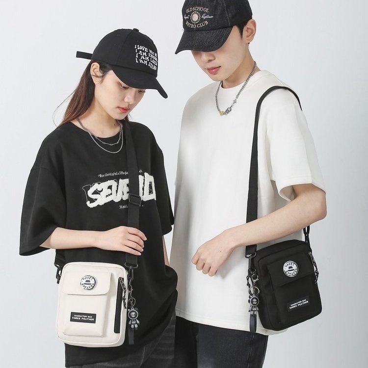 Trendy brand crossbody bag men's casual mobile phone bag shoulder bag ins trendy small bag men's bag fashion sports shoulder bag women