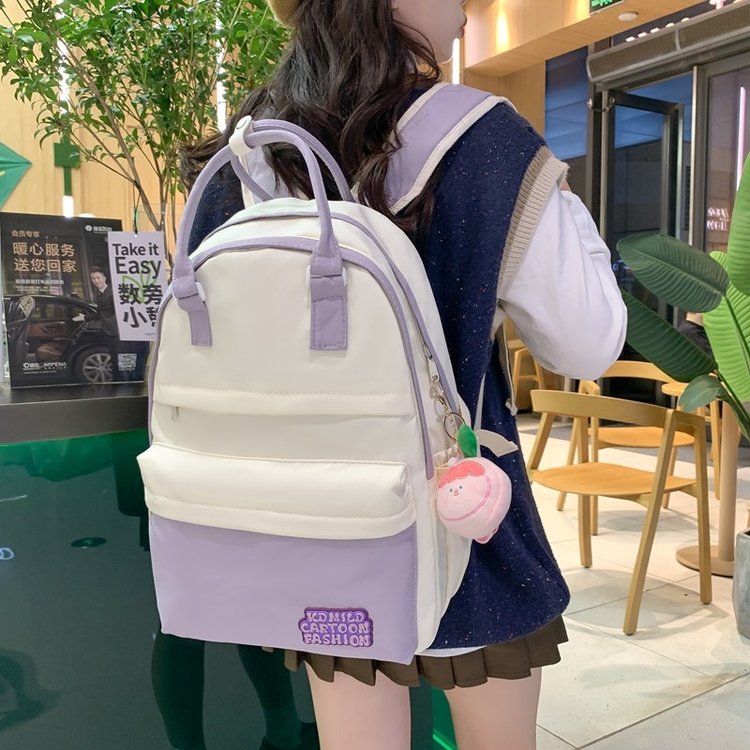 School bag college women ins casual backpack Ruiying simple and versatile college student school bag women computer portable backpack
