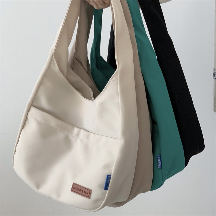 Canvas bag women's bag new style for work and commuting, versatile literary shoulder bag, crossbody bag, student backpack, large bag