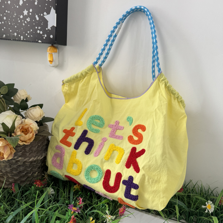 Popular large capacity tote bag Korean style ins large capacity tote bag Korean style ins versatile shoulder bag