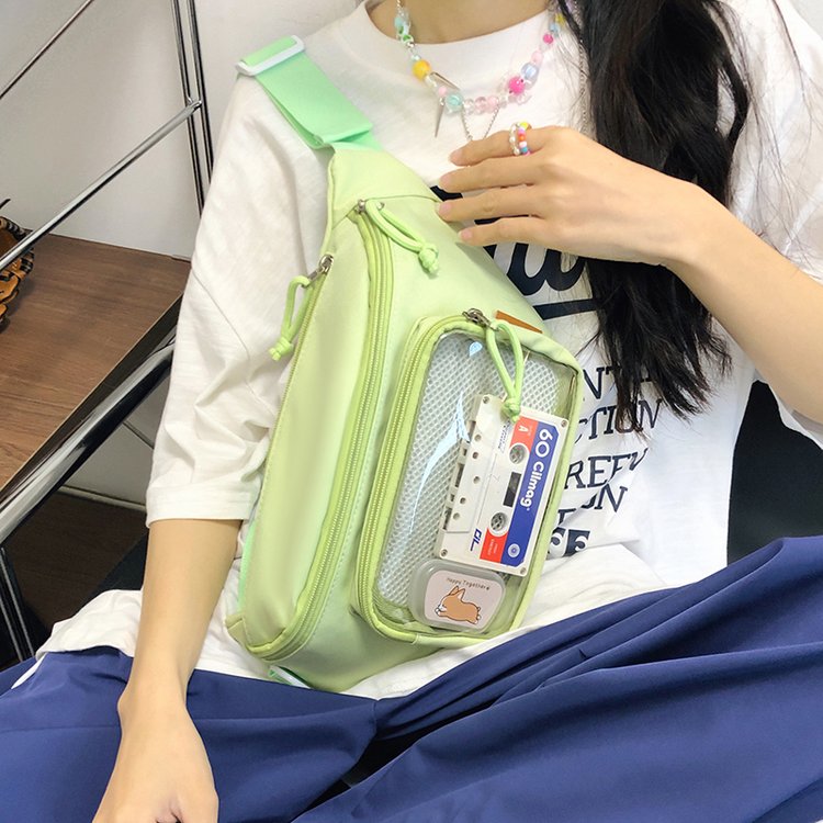 Japanese ins two-dimensional small fresh baby bag pain bag high-value chest bag student waist bag casual versatile crossbody bag