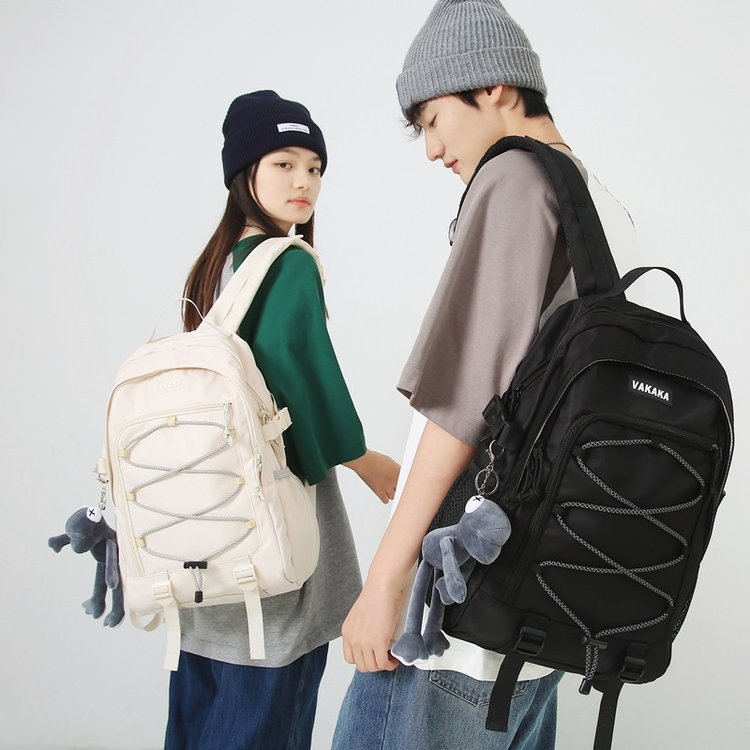 Japanese outdoor drawstring sports backpack workwear large capacity travel backpack junior high school and high school college student schoolbag