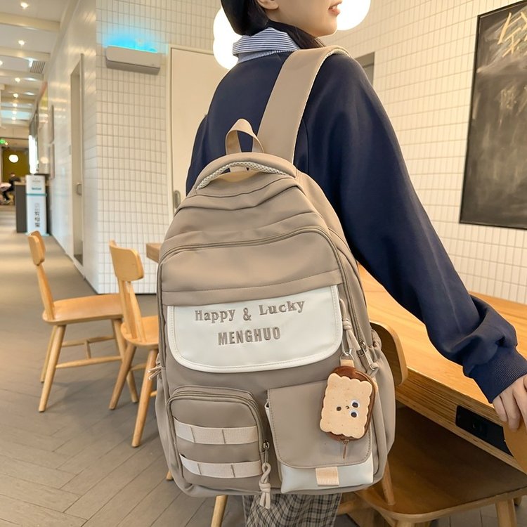Japanese school bag for elementary school students, female large capacity, cute and versatile backpack, junior and high school student campus style backpack