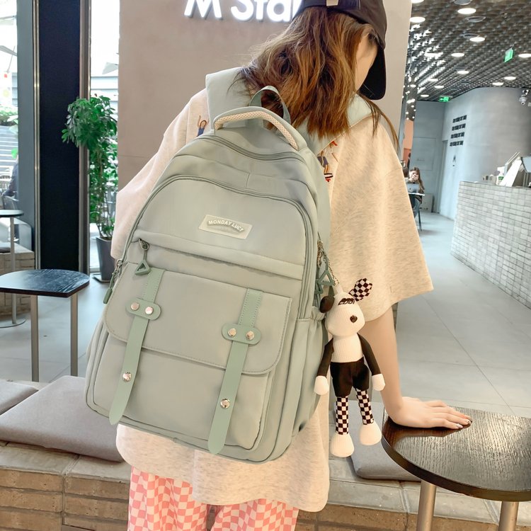 New backpack for girls, schoolbags for college students, boys' junior high school students, high school students, primary school students' large capacity travel backpacks