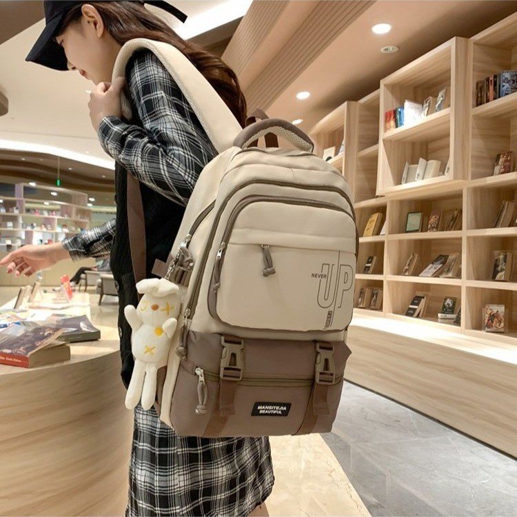 Japanese style workwear retro high school student junior high school student schoolbag female Korean style backpack male large capacity travel backpack trend