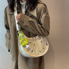 ins Japanese large-capacity student canvas bag female forest literary and artistic small fresh fashion embroidered shoulder crossbody bag