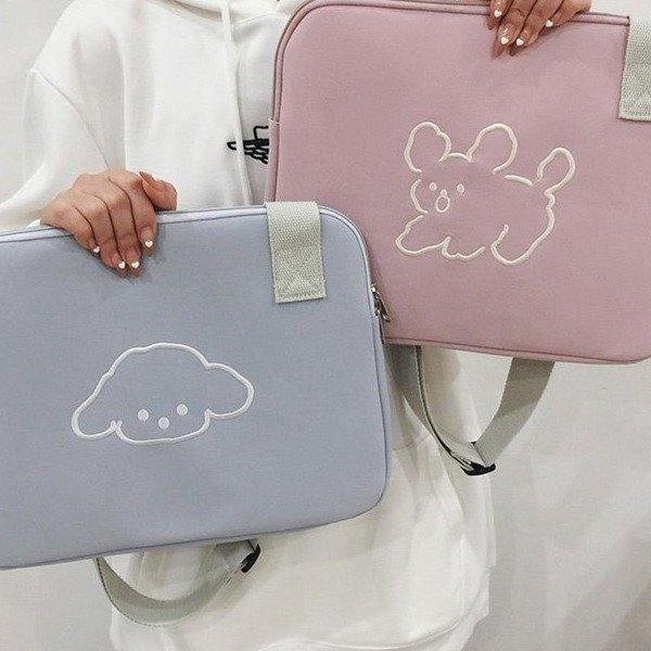 Korean iPad macbook pro13/15 inch tablet laptop bag shoulder bag for women