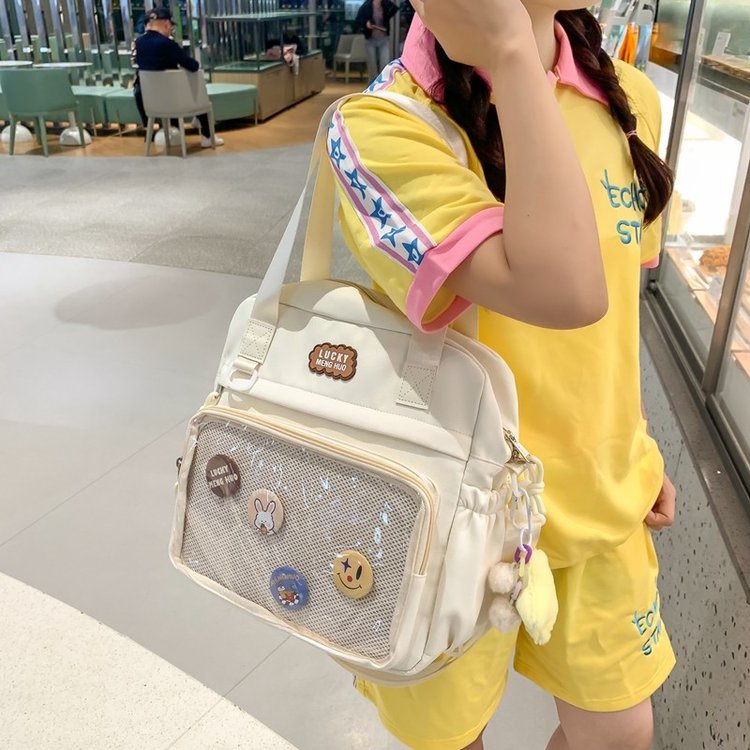 ins college style girl backpack large capacity bag Japanese style versatile high-value single shoulder crossbody bag