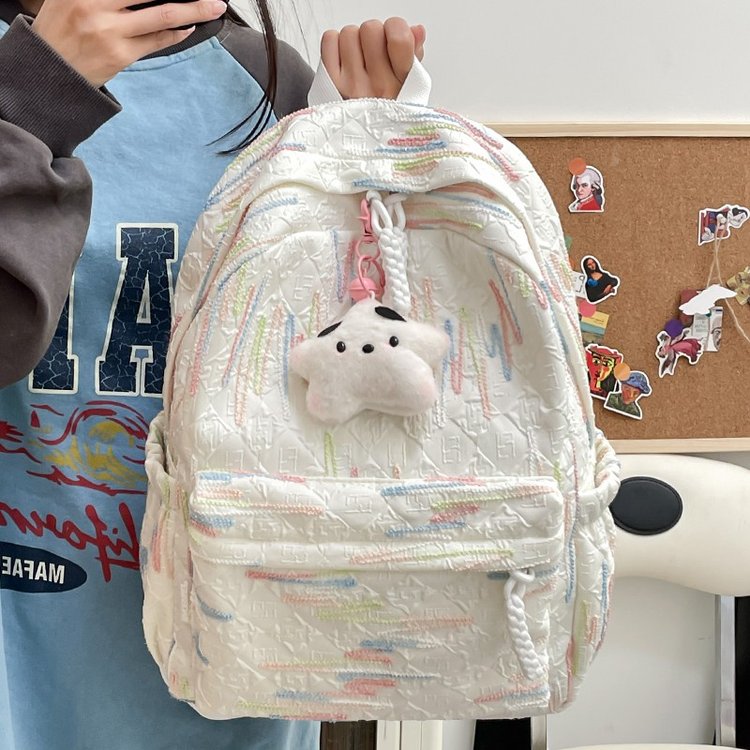 Korean style school bag, high school girl, cute and sweet backpack, female junior high school student, computer travel backpack