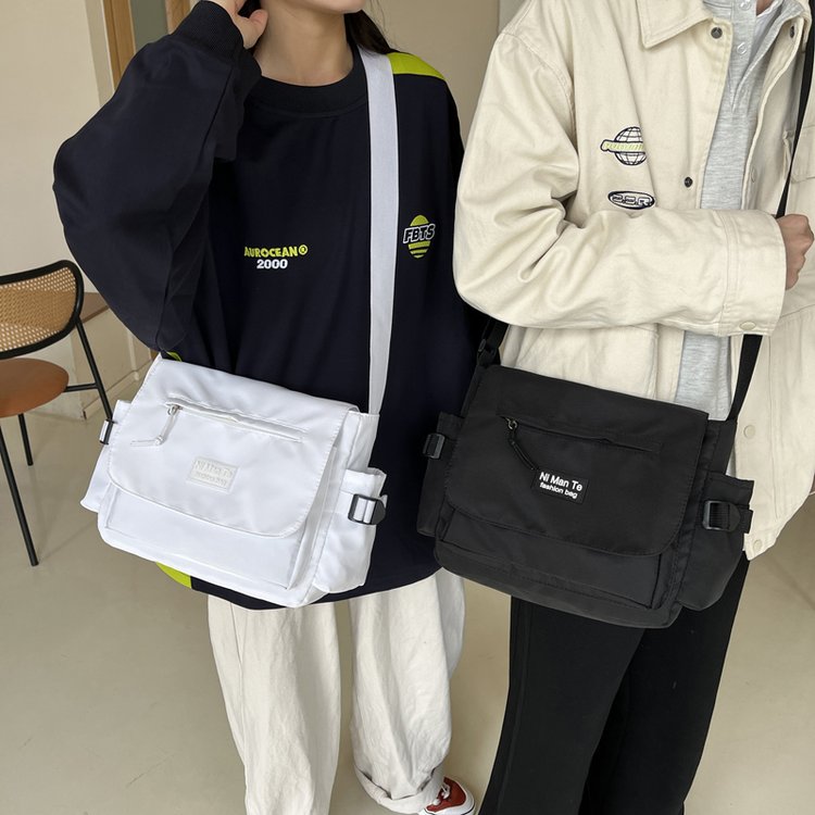 ins college student crossbody bag class casual backpack shoulder bag Japanese bag women's Harajuku retro messenger bag men