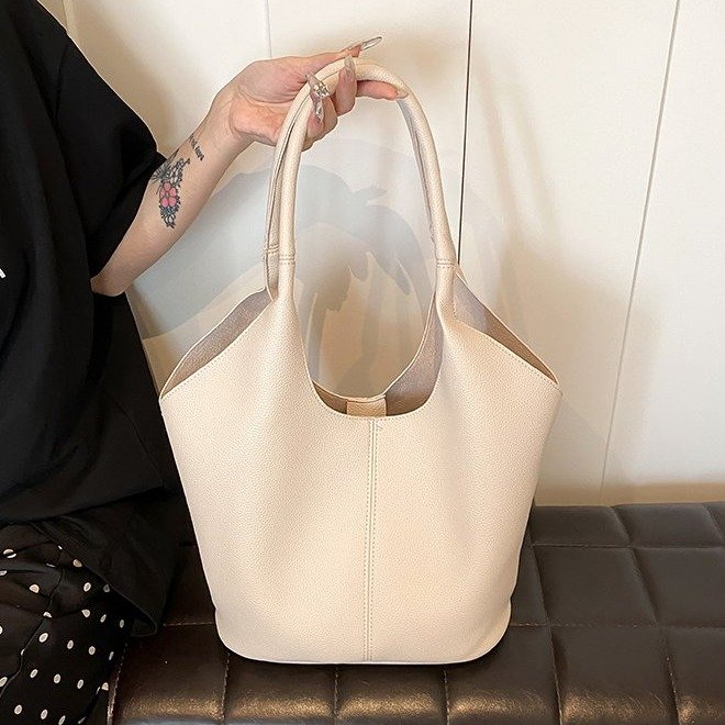 Bags for Women 2024 New Autumn and Winter Underarm Tote Bag Solid Color Soft PU Large Capacity Shoulder Bag