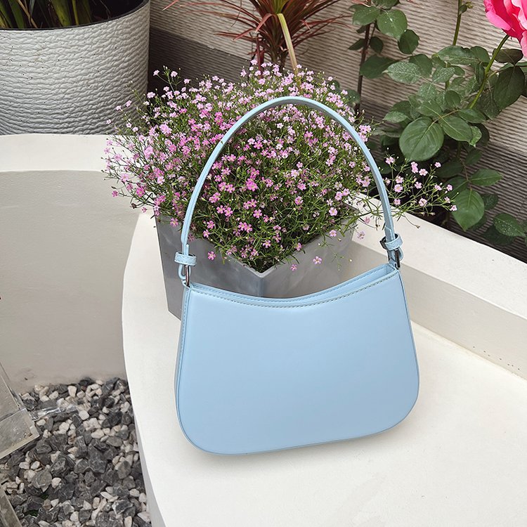 Bags for women spring and summer new niche single shoulder handbag fashion trend small square bag shaped PU temperament armpit bag