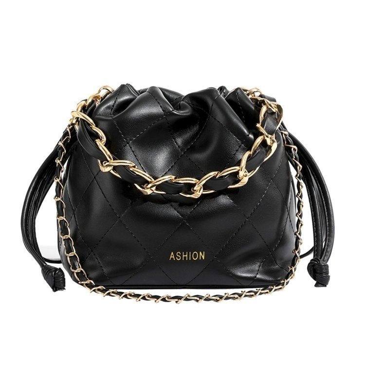 Niche fashion small fragrance bag women's new 2024 autumn and winter high-end rhombus bucket bag versatile crossbody bag