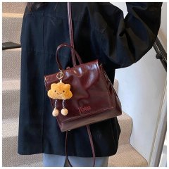 Foreign trade autumn and winter retro high-end women's backpack 2024 new versatile backpack college style small school bag