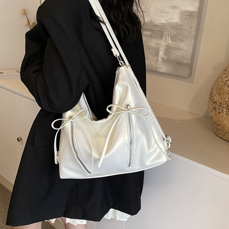 Foreign trade cross-border bow backpack women's 2024 new fashion Korean tote bag large capacity shoulder bag