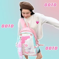 Japanese schoolbag female junior high school student versatile large capacity backpack ins cute soft girl girl star backpack