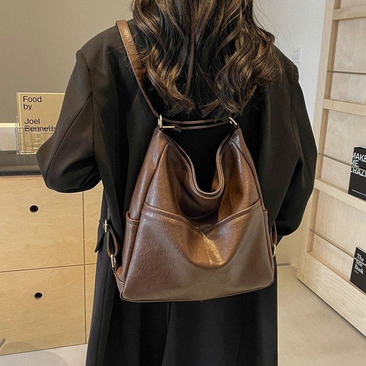 College student tote bag women's 2024 new versatile large-capacity commuter backpack autumn and winter outing backpack