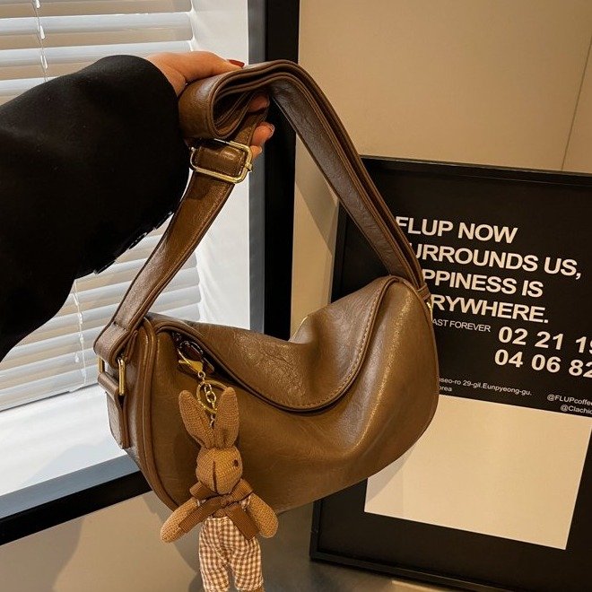 Casual soft-surface retro small bag autumn and winter new women's bag popular versatile crossbody bag single shoulder dumpling bag