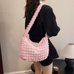 2024 New Bubble Flower Handbag Office Lunch Bag Daily Commuting Large Capacity Crossbody Bag Shoulder Bag
