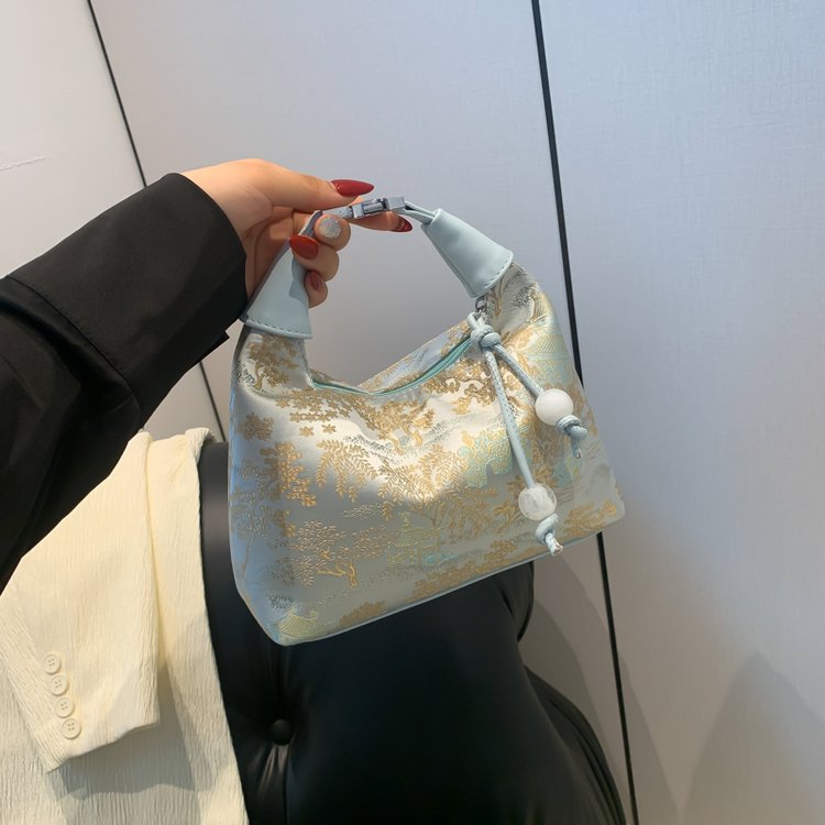 New Chinese style handbag 2024 new Chinese style crossbody bag women's high-end versatile ladies handheld wrist bag