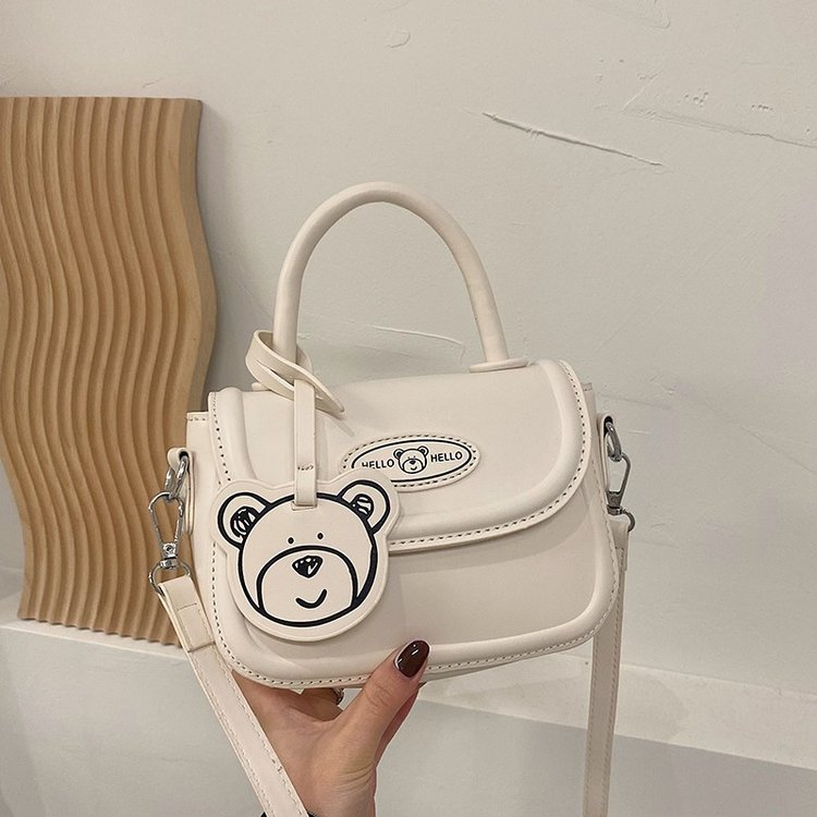 Bear Knight small handbag women's autumn fashion new trendy Korean version saddle bag niche versatile cross-body bag