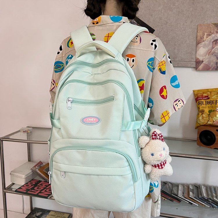 School bag for women, Korean version, campus casual, versatile backpack, Japanese high school student, junior high school student, large capacity girl backpack