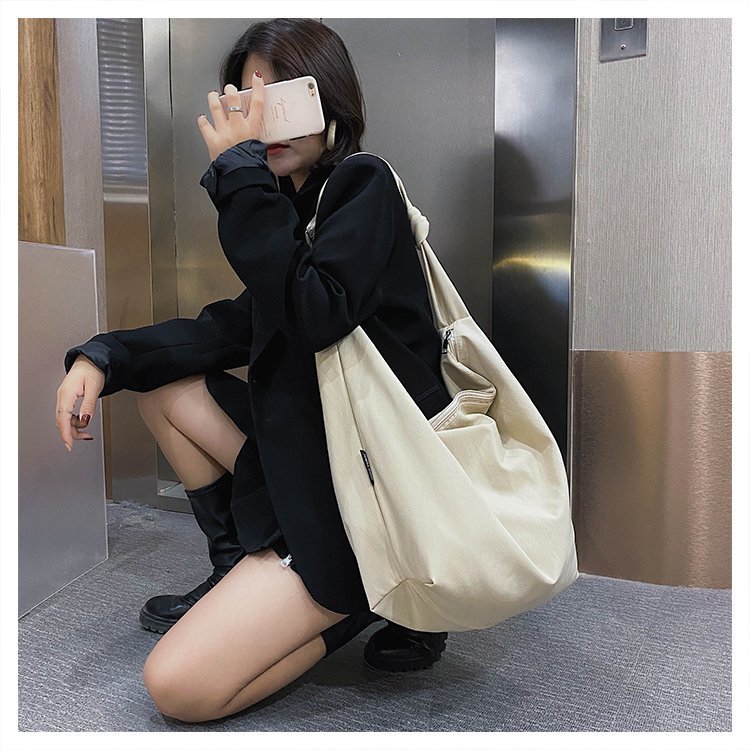 Summer new women's bag trendy simple shoulder bag large capacity tote bag Korean style student crossbody bag wholesale