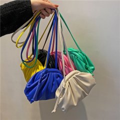 Textured niche crossbody bag for women autumn and winter 2021 new high-end fashion shoulder bag candy-colored dumpling bag