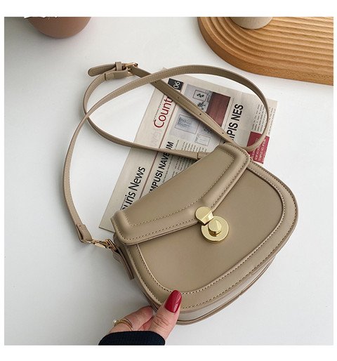 Export women's bag new fashion versatile simple fashion shoulder bag retro autumn and winter internet celebrity saddle bag crossbody bag
