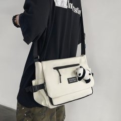 2024 new ins shoulder bag tool style messenger bag couple large capacity nylon cloth cross-body bag student backpack