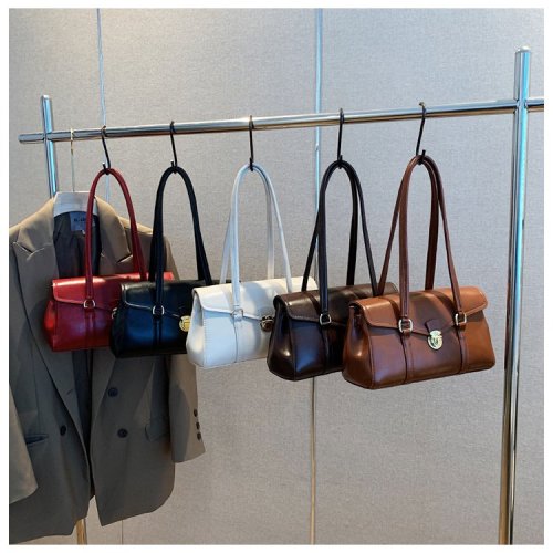 Retro high-end underarm document tote bag for women 2024 new fashion simple commuter shoulder bag