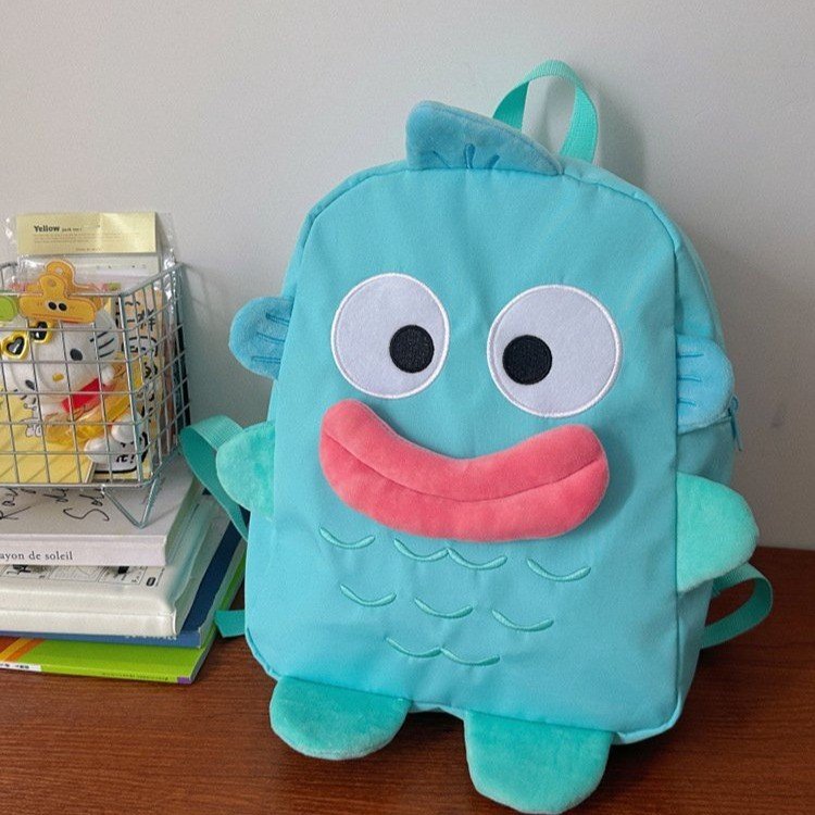 New clown fish backpack three-dimensional versatile ugly big mouth cartoon funny large capacity student school bag