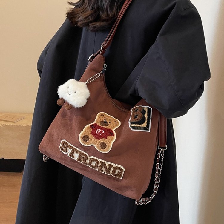 Tote bag for women 2024 new large-capacity commuter backpack retro versatile shoulder bag high-end outing backpack